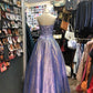 Fantasy Blue Purple Castle Princess Dress Fashion Retro Elegant Exquisite Floral Heart Shape Neck Long Satin Prom Dress Evening Dress Birthday Party Dress gh4144
