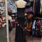Black Retro Dress Exquisite Floral Long Chiffon Dress gh6761