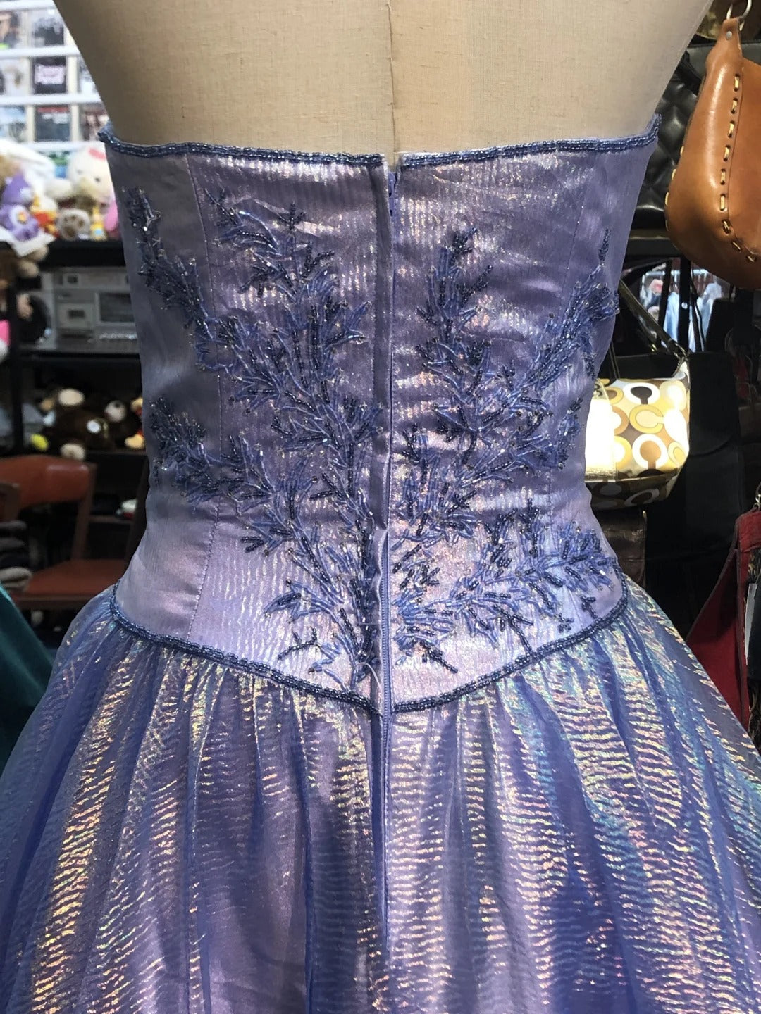 Fantasy Blue Purple Castle Princess Dress Fashion Retro Elegant Exquisite Floral Heart Shape Neck Long Satin Prom Dress Evening Dress Birthday Party Dress gh4144