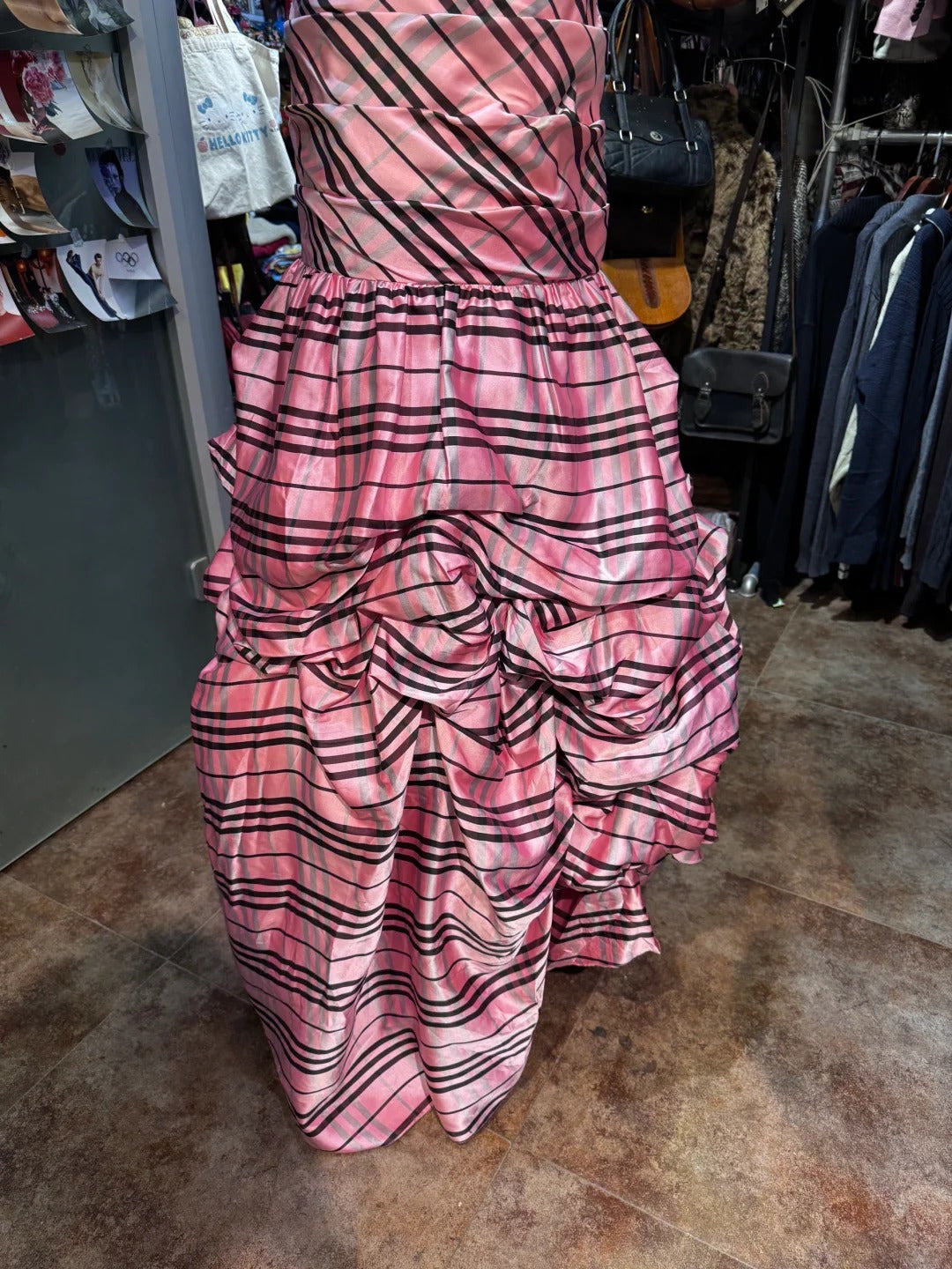 Robe de soirée longue rose, élégante et unique, style rétro, gh4212