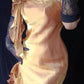Gold Shiny Vintage Elegant Long Satin Fairy Mermaid Slim Ball Gown Evening Dress Party Dress gh4713