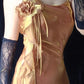 Gold Shiny Vintage Elegant Long Satin Fairy Mermaid Slim Ball Gown Evening Dress Party Dress gh4713