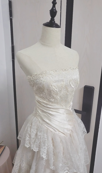girlhomeshops--White Long Elegant Tulle Ball Gown Wedding Dress gh5565