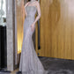 Girlhomeshops-Light Purple Fashion Beading Elegant Long Mermaid Slim Tulle Ball Gown Evening Dress gh5075