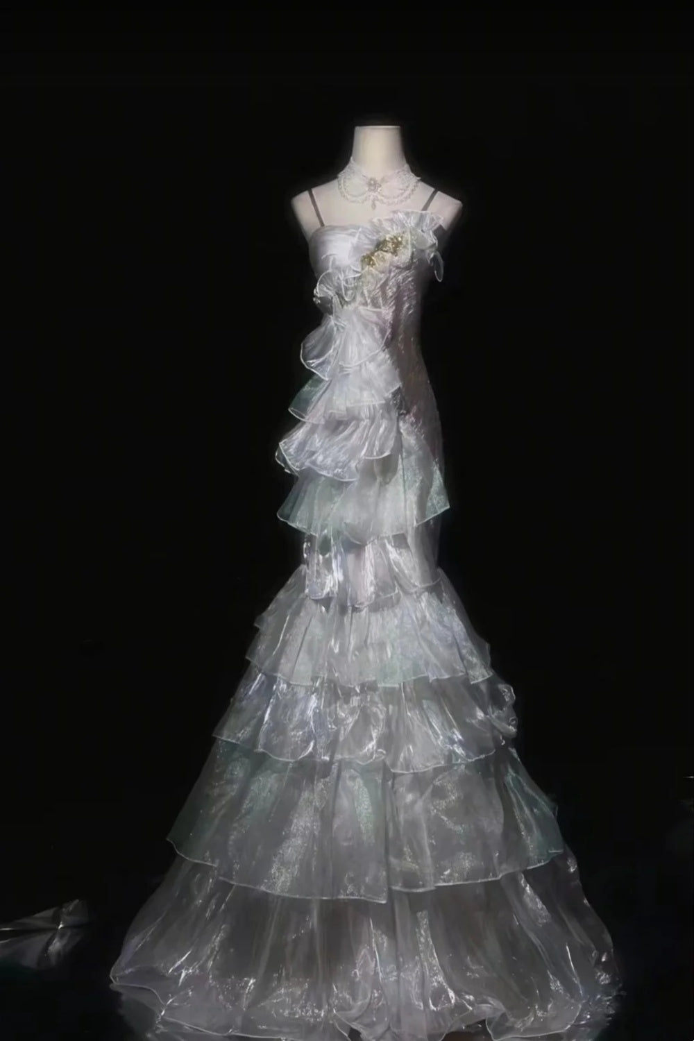 A long chiffon formal dress like moonlight gh6809