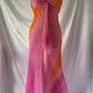 Pink Gorgeous Gradient Strapless Long Chiffon Elegant Ball Gown Evening Dress Party Dress gh3179