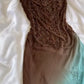 Robe de bal menthe chocolat, dégradé de marron et bleu, magnifique, légère, exquise, perles, bretelles spaghetti, longue, en mousseline de soie, robe de soirée gh3338