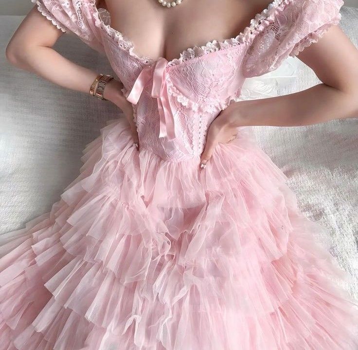Pink/Green/Blue Delicate Lace Sweet Elegant Cute Long Layered Tulle Chiffon Ball Gown Evening Dress Garden Party Dress Prom Dress gh3780