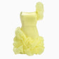 Girlhomeshops-Yellow one-shoulder fashion sweet bud skirt short chiffon homecoming dress birthday dress gh5269