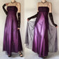 Purple Elegant Beautiful Exquisite Floral Beading Vintage A-Line Spaghetti Strap Long Satin Tulle Ball Gown Evening Dress Birthday Party Dress Prom Dress gh3909