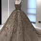 Nude pink gorgeous shiny gold sequins elegant long tulle sequin ball gown evening dress gh3197