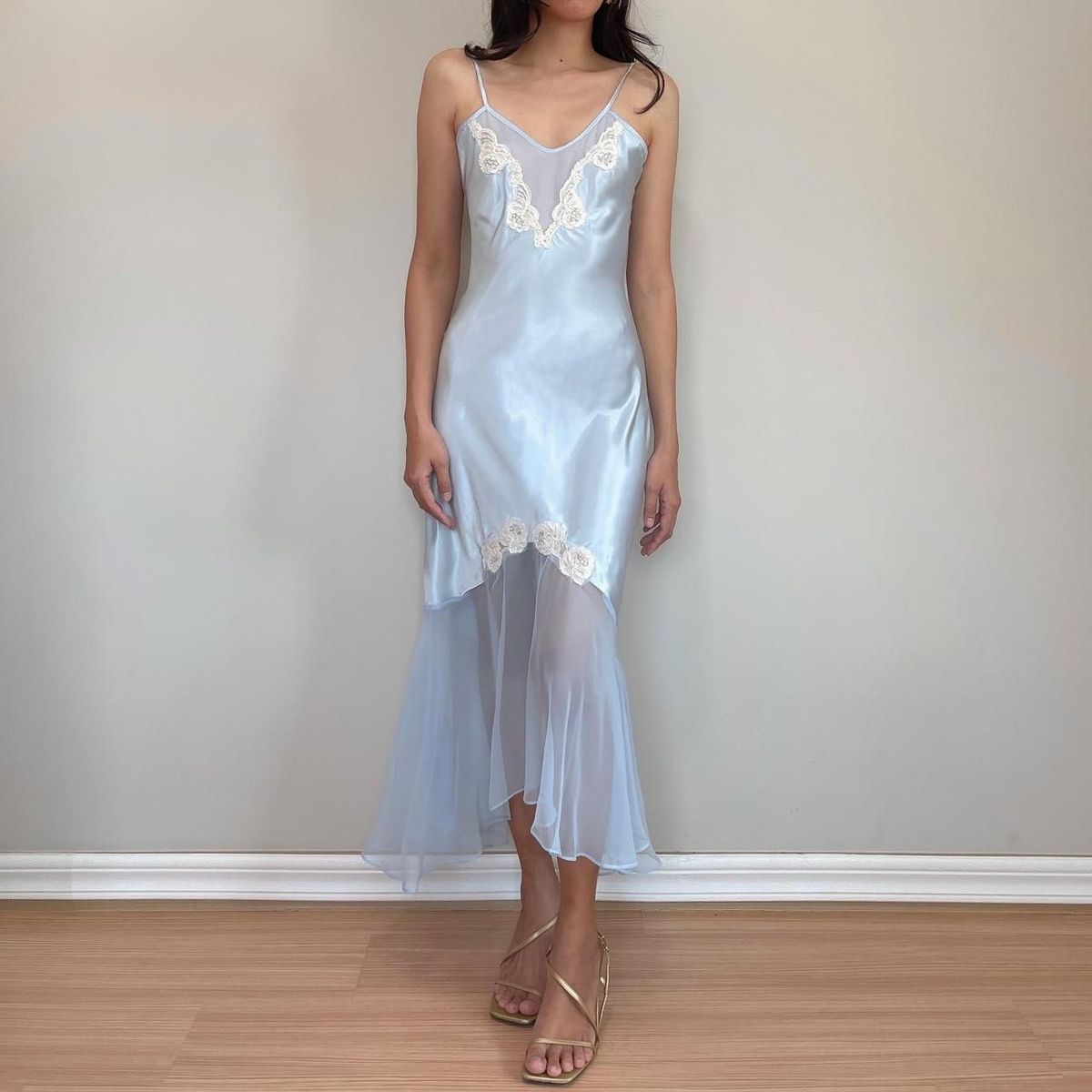 Girlhomeshops-Light blue elegant and graceful satin long Prom dress evening dress party dress wedding guest dress gh5160