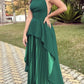 Green Elegant Fashion Suspender Long Satin Prom Dress Evening Dress Wedding Mother Dress Party Dress  gh3786