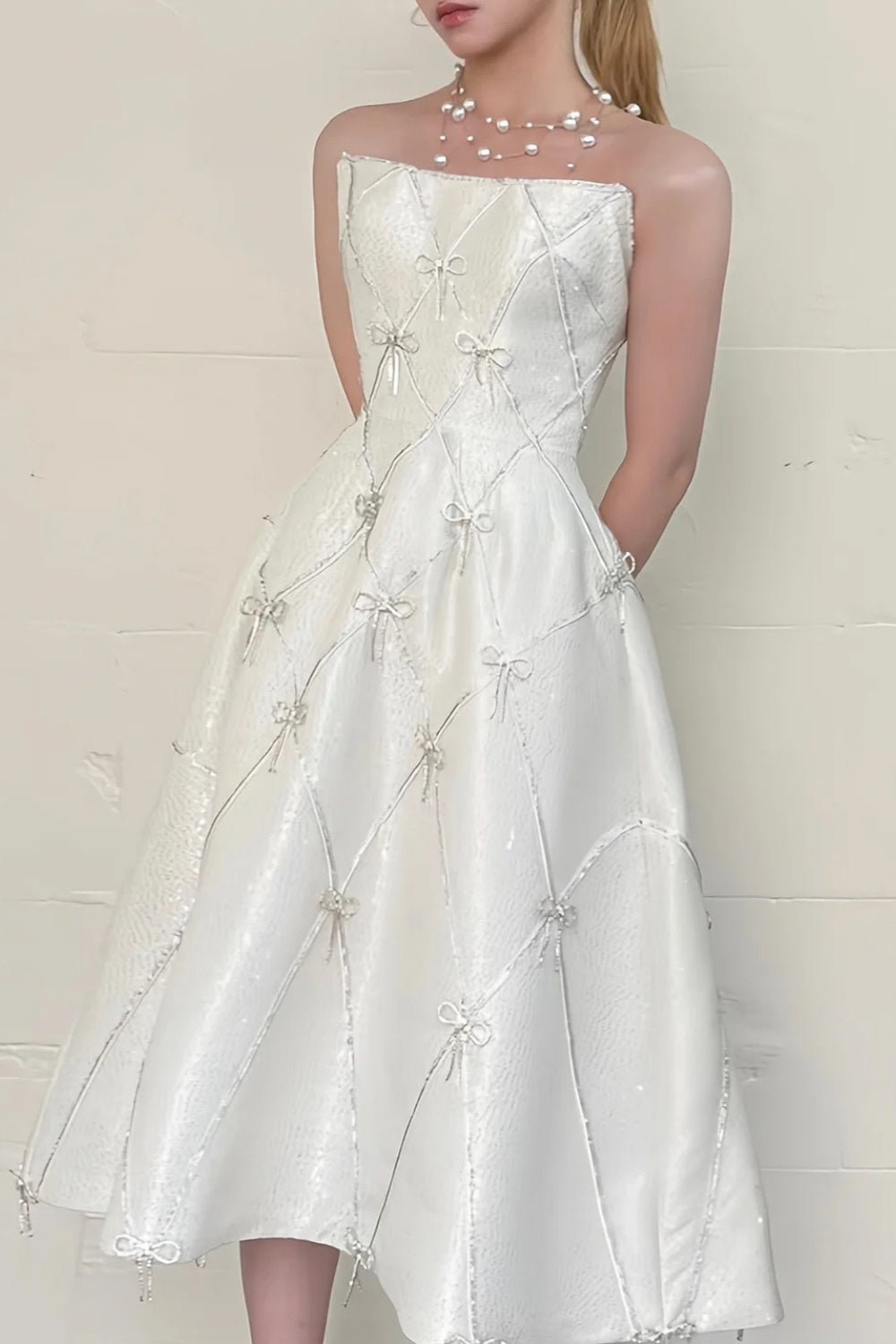 Glitzerndes Schleifen-Geburtstagskleid, Partykleid gh6706