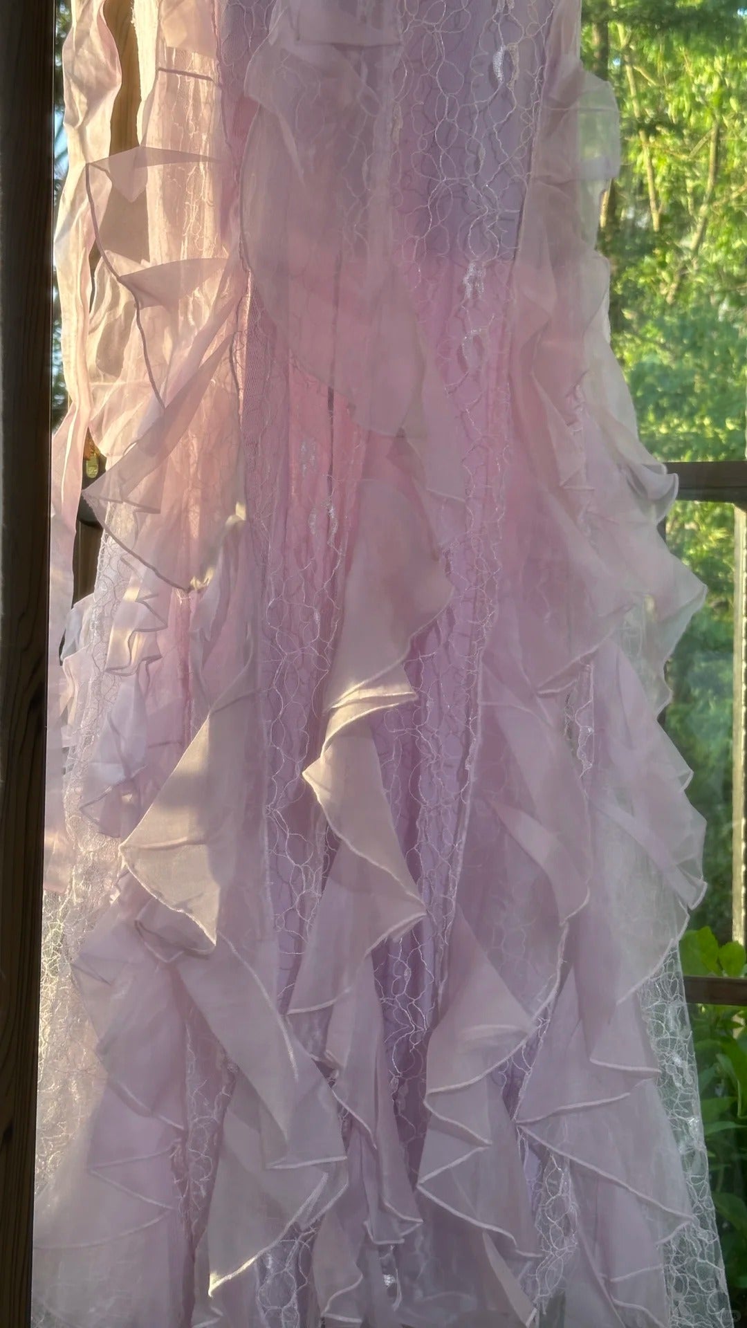 Robe de soirée longue en mousseline de soie, élégante, en dentelle romantique lilas, robe de soirée, robe de soirée, gh4613
