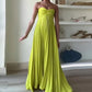 Yellow fashion elegant long chiffon ball gown evening dress wedding guest party dress gh3430