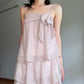 girlhomeshops--Pink Ruffled Short Spaghetti Strap Chiffon Homecoming Dress gh5682