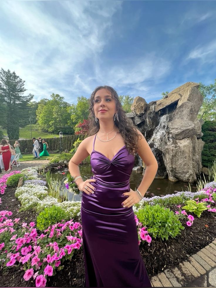 Purple/Blue Fashion Elegant Sweetheart Neck Strap Long Slim Satin Formal Prom Dress Evening Dress Party Dress Graduation Dress gh3468