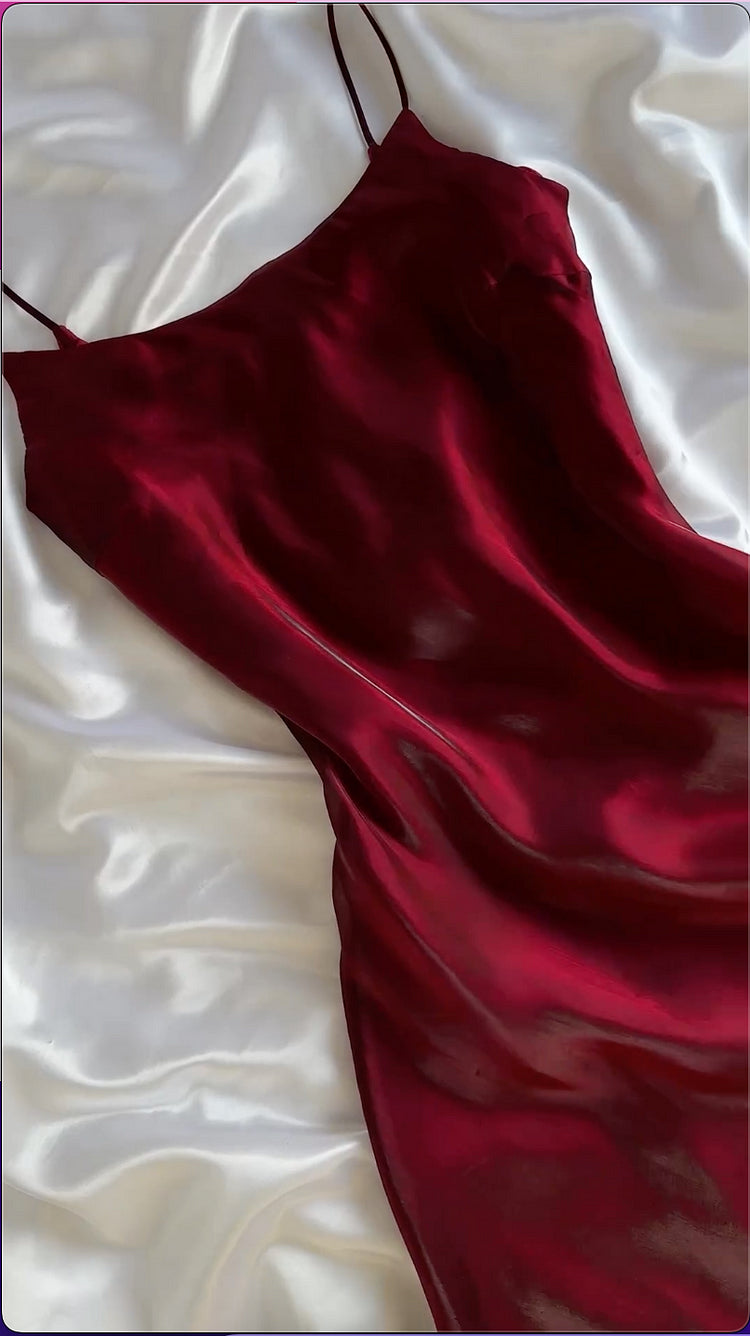 Red shiny elegant spaghetti straps long elegant tulle party dress prom dress evening dress gh3270