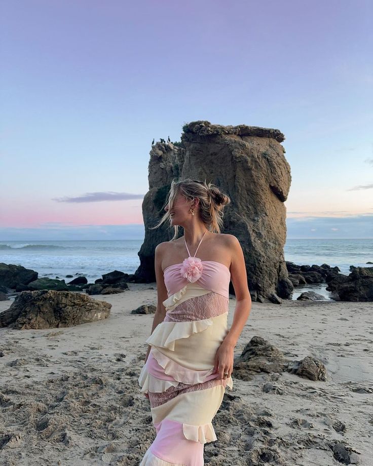 Pink backless tight lace three-dimensional rose flower long prom dress formal evening dress party dress gh3012