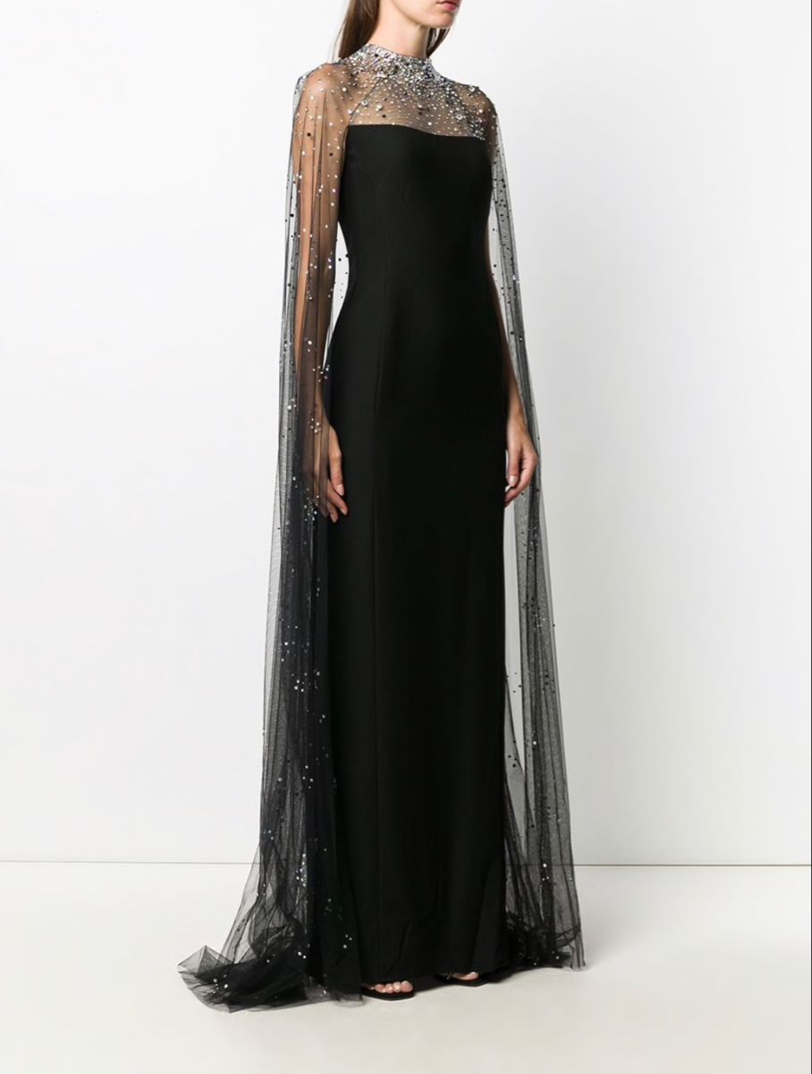Girlhomeshops-Schwarzes wunderschönes, exquisites, glänzendes, elegantes langes Ballkleid, Abendkleid gh5410