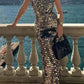 Pink/Silver Black Fashion Sequin Long Spaghetti Strap Party Dress gh4858