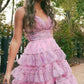Pink Sweet Stylish Elegant Long Tulle Layered Prom Dress Evening Gown Prom Dress Graduation Gown gh3794