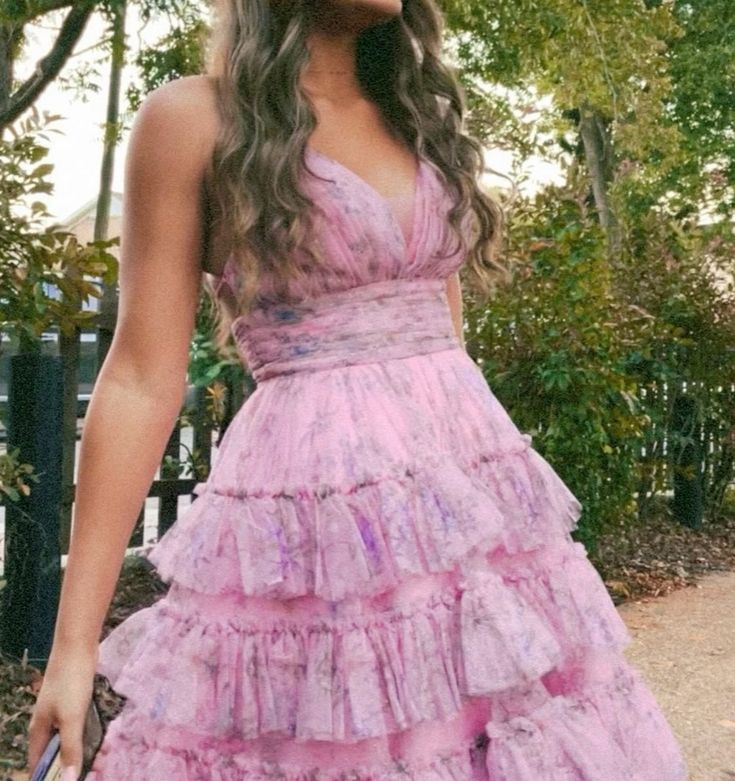 Pink Sweet Stylish Elegant Long Tulle Layered Prom Dress Evening Gown Prom Dress Graduation Gown gh3794