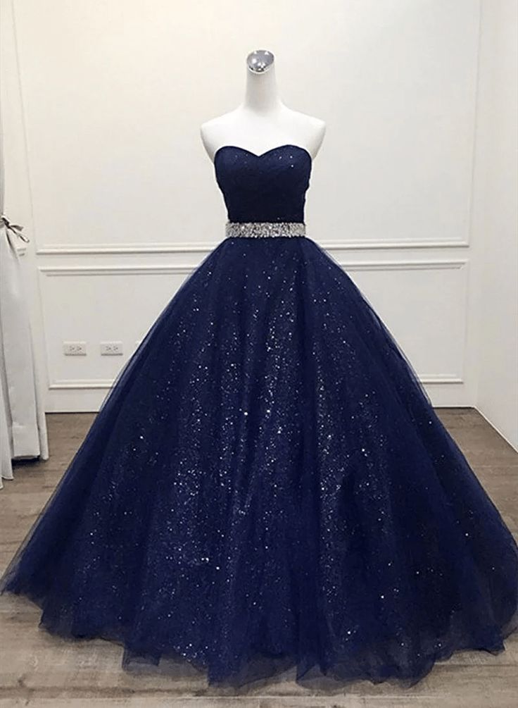 Royal blue/Purple gorgeous shiny exquisite beaded A-line long tulle ball gown evening dress gh3558