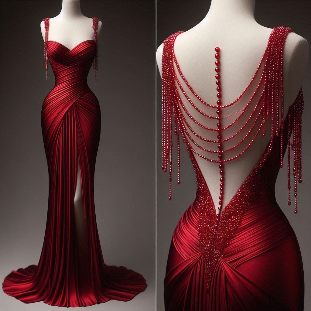 Girlhomeshops-Roter Satin, exquisiter perlenbesetzter herzförmiger Ausschnitt, sexy, rückenfrei, geschlitzt, langes Satin-Ballkleid, Abendkleid, Geburtstagspartykleid, gh5381