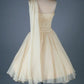 girlhomeshops--Pastel Yellow Lace Exquisite Short Satin Homecoming Dress gh5640