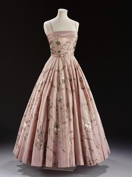 girlhomeshops – Rosa, zartes, geblümtes, langes Satin-Ballkleid mit Perlen, gh5549