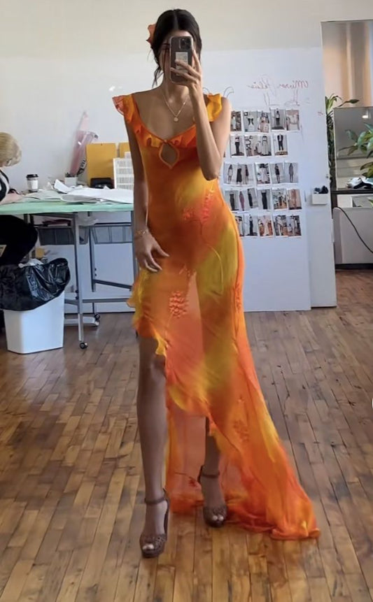 Robe de soirée élégante en mousseline de soie, robe de bal, robe de soirée ...