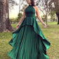 Green Elegant Fashion Suspender Long Satin Prom Dress Evening Dress Wedding Mother Dress Party Dress  gh3786
