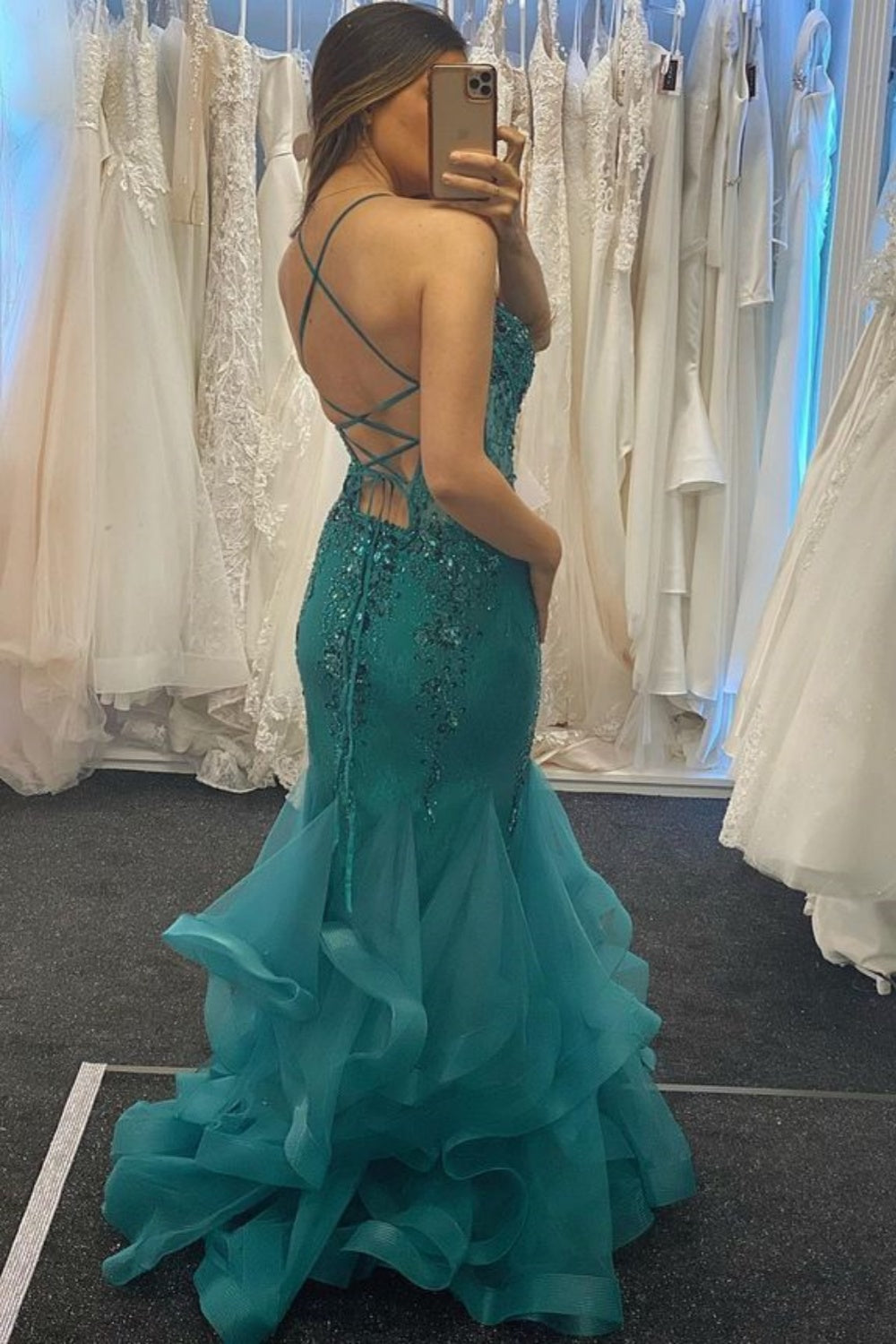 girlhomeshops-Exquisites, perlenbesetztes Meerjungfrauen-Abschlussballkleid im schlanken, langen Tüll-Stil, gh5923