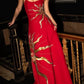 girlhomeshops--Red/Purple Vintage Elegant Long Satin Prom Dress gh5638