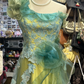 Yellow Green Fashion Gradient Retro Exquisite Floral Elegant Long Satin Tulle Ball Gown Evening Dress Party Dress gh4139