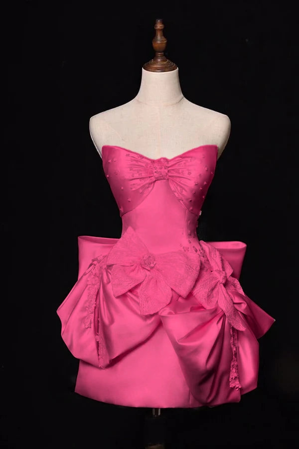 ✨Girlhomeshops🔥Robe de soirée courte en satin ivoire à perles, élégante, gh4982