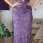 Purple Elegant Fashion V-neck Exquisite Floral Beading Spaghetti Straps Long Chiffon Tulle Ball Gown Evening Gown Party Dress Prom Dress gh3787