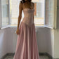 girlhomeshops-Pink spaghetti strap tight long prom dress bridesmaid dress gh5773