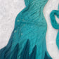 robe de soirée sirène à bretelles dégradé turquoise girlhomeshops, brodée de sequins, avec foulard assorti gh6002