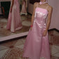 Pink Elegant Fashion Spaghetti Strap Long Satin Ball Gown Evening Dress Party Dress prom dress gh3827