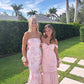 Pink Elegant Fashion Floral Long Slim Fit prom dress Evening Dress Party Dress Bridesmaid Dresses gh3316