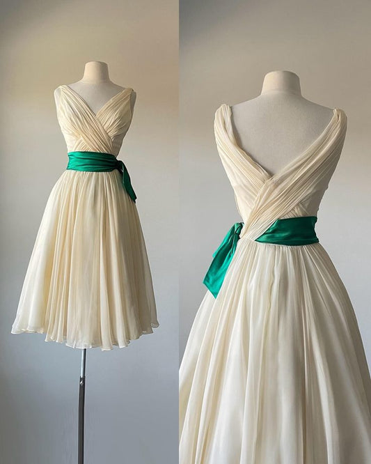 girlhomeshops--Vintage Elegant Midi Tulle Homecoming Dress gh5627