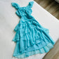 Girlhomeshops-Blue chiffon ruffle short homecoming dress birthday party dress fairy gh5236