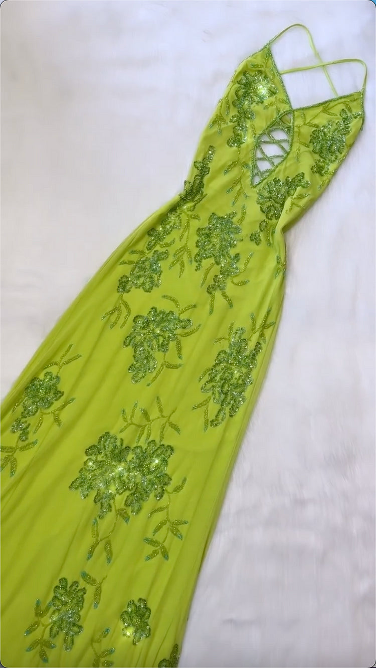 Robe de soirée longue en mousseline de soie, élégante et luxueuse, à la mode, avec perles florales exquises, robe de bal, robe de soirée, robe de bal, gh3706