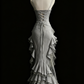 Robe de soirée blanche rétro élégante, longue ou courte, en dentelle, gh3443