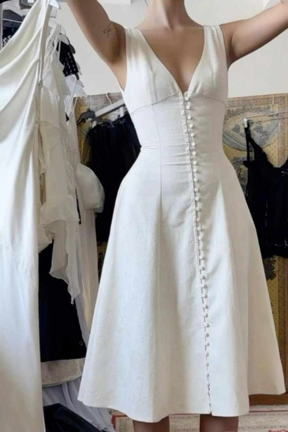 girlhomeshops--White elegant short satin homecoming dress for women girls gh5715