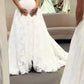 Girlhomeshops-White lace long elegant tulle wedding prom dress gh5434