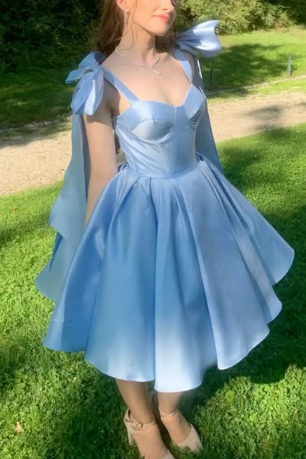 girlhomeshops-White/blue princess color homecoming dresses tight hoco dresses Barbie Princess gh5807